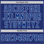 Custom Name and Number Personalized Authentic Baseball Jersey - Royal White Line Design Personalized Royal White Line Authentic