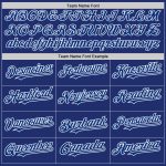 Custom Name and Number Personalized Authentic Baseball Jersey - Royal White Line Design Personalized Royal White Line Authentic