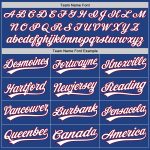 Custom Name and Number Personalized Authentic Baseball Jersey - Royal White Maroon Throwback Design Personalized Royal White-Maroon