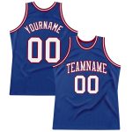 Custom Name Number Throwback Basketball Jersey - Personalized Royal White Maroon Authentic Team Jersey Personalized Royal