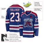 Customized White and Maroon Hockey Jersey - Personalized Sports Apparel Personalized Royal White-Maroon Hockey Jersey