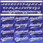 Custom Name and Number Baseball Jersey - Authentic 3D Pattern Design in Royal White-Navy Personalized Royal White-Navy 3D