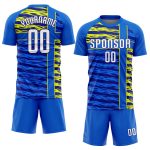 Custom Name and Number Personalized Navy-Gold Sublimation Soccer Jersey - Royal Team Uniform Personalized Royal White Navy-Gold