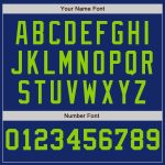 Custom Name and Number Personalized Royal White-Neon Green Pinstripe Baseball Jersey - Authentic Split Fashion Team Apparel