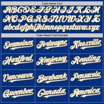 Custom Name & Number 3D Pattern Twinkle Star Baseball Jersey in Royal White-Old Gold Gradient Style - Personalized Team Apparel