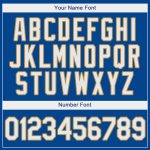 Custom Name and Number Baseball Jersey - Personalized Authentic Royal White-Old Gold Team Jersey Personalized Royal White-Old