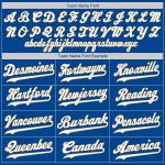 Custom Name and Number Baseball Jersey - Personalized Authentic Royal White-Old Gold Team Jersey Personalized Royal White-Old