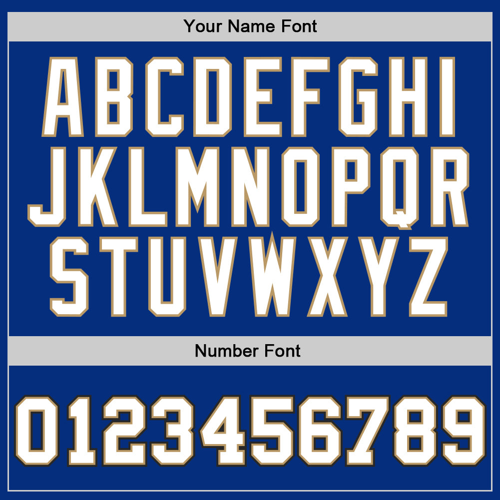 Personalized Royal White-Old Gold Authentic Throwback Basketball Jersey Team Custom Name and Number Custom Name & Number Personalized Royal White-Old Gold Basketball Jersey - Authentic Throwback Team Jersey Personalized Royal - Image 3
