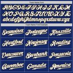 Custom Name and Number Authentic Baseball Jersey in Royal White and Old Gold-Black Personalized Royal White Old Gold-Black