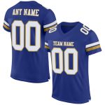 Personalized Authentic Football Jersey in Royal White and Old Gold Mesh Personalized Royal White-Old Gold Mesh Authentic