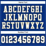 Custom Name Number Football Jersey - Personalized Royal White Old Gold Mesh Team Apparel Personalized Royal White-Old Gold