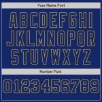 Custom Name and Number Personalized Royal White Old Gold Pinstripe Baseball Jersey - Authentic Split Fashion Design Personalized