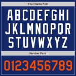 Personalized Authentic Baseball Jersey in Royal White-Orange Color Personalized Royal White-Orange Authentic Baseball Jersey