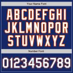 Personalized Authentic Baseball Jersey with Custom Name and Number - Royal White-Orange Team Style Personalized Royal White-Orange