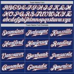 Personalized Authentic Baseball Jersey with Custom Name and Number - Royal White-Orange Team Style Personalized Royal White-Orange