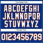 Custom Authentic Sleeveless Baseball Jersey - Personalized Royal White-Orange Team Name & Number Personalized Royal White-Orange