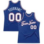 Custom Name and Number Personalized Royal White-Orange Basketball Jersey - Authentic Throwback Design Personalized Royal