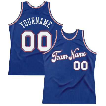 Custom Name and Number Personalized Royal White-Orange Basketball Jersey - Authentic Throwback Design Personalized Royal