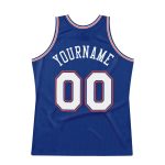 Custom Name and Number Personalized Royal White-Orange Basketball Jersey - Authentic Throwback Design Personalized Royal