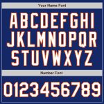 Custom Team Name Number Bomber Jacket - Personalized Royal White-Orange Full-Snap Varsity Letterman Style Personalized Royal
