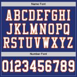 Personalized Authentic Football Jersey - Royal White-Orange Mesh Design Personalized Royal White-Orange Mesh Authentic Football