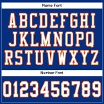 Custom Personalized Football Jersey - Royal White-Orange Mesh, Your Name & Number, Authentic Team Apparel Personalized Royal