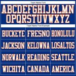 Custom Personalized Football Jersey - Royal White-Orange Mesh, Your Name & Number, Authentic Team Apparel Personalized Royal