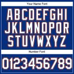 Custom Name Number Royal White-Orange Performance Golf Polo Shirt - Personalized Team Apparel Personalized Royal White-Orange