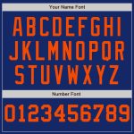 Custom Team Baseball Jersey with Personalized Name and Number - Royal White-Orange Pinstripe Authentic Split Design Personalized