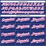 Custom Name and Number Baseball Jersey - Personalized Royal White-Pink Authentic Team Jersey Personalized Royal White-Pink