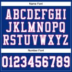 Custom Name Number Authentic Football Jersey - Personalized Royal White-Pink Mesh Team Jersey Personalized Royal White-Pink