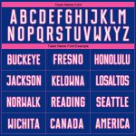 Custom Soccer Jersey - Personalized White-Pink Pinstripe Fade Uniform with Custom Name and Number Personalized Royal White-Pink