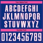 Custom Soccer Jersey - Personalized White-Pink Pinstripe Fade Uniform with Custom Name and Number Personalized Royal White-Pink