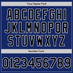 Custom Name and Number Authentic Baseball Jersey - Personalized Royal White Pinstripe Black Design Personalized Royal White