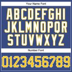 Personalized Gold-White Basketball Jersey with Custom Name & Number - Authentic Royal White Pinstripe Design Personalized