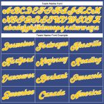 Personalized Gold-White Basketball Jersey with Custom Name & Number - Authentic Royal White Pinstripe Design Personalized