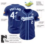 Custom Light Blue Pinstripe Baseball Jersey with Personalized Name and Number - Authentic Team Apparel Personalized Royal