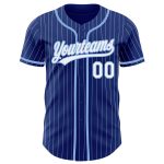 Custom Light Blue Pinstripe Baseball Jersey with Personalized Name and Number - Authentic Team Apparel Personalized Royal