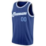 Custom Name Number Authentic Basketball Jersey Light Blue White Pinstripe Personalized Team Apparel Personalized Royal White