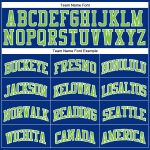Custom Basketball Jersey with Personalized Name & Number - Royal White Pinstripe Neon Green-White Authentic Design Personalized