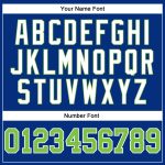 Custom Basketball Jersey with Personalized Name & Number - Royal White Pinstripe Neon Green-White Authentic Design Personalized