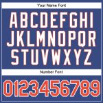 Custom Name and Number Personalized Royal White Pinstripe Basketball Jersey - Authentic Orange and White Team Apparel Personalized
