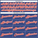 Custom Name and Number Personalized Royal White Pinstripe Basketball Jersey - Authentic Orange and White Team Apparel Personalized