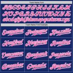 Custom Pink-White Pinstripe Baseball Jersey with Personalized Name and Number - Authentic Design Personalized Royal White