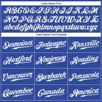 Custom Red Pinstripe Baseball Jersey - Personalized Royal White Authentic Team Name & Number Personalized Royal White Pinstripe