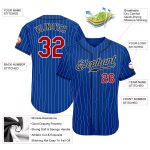 Custom Name and Number Red-Black Baseball Jersey - Personalized Royal White Pinstripe Authentic Team Jersey Personalized