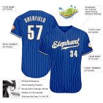 Custom Name Number White Black Pinstripe Authentic Baseball Jersey - Personalized Team Jersey Personalized Royal White Pinstripe
