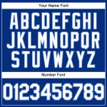 Custom Name and Number Authentic Pinstripe Baseball Jersey - Personalized Royal White and Light Blue Design Personalized