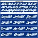 Custom Name and Number Authentic Pinstripe Baseball Jersey - Personalized Royal White and Light Blue Design Personalized