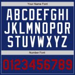 Personalized White-Red Authentic Baseball Jersey - Royal White Pinstripe Design Personalized Royal White Pinstripe White-Red